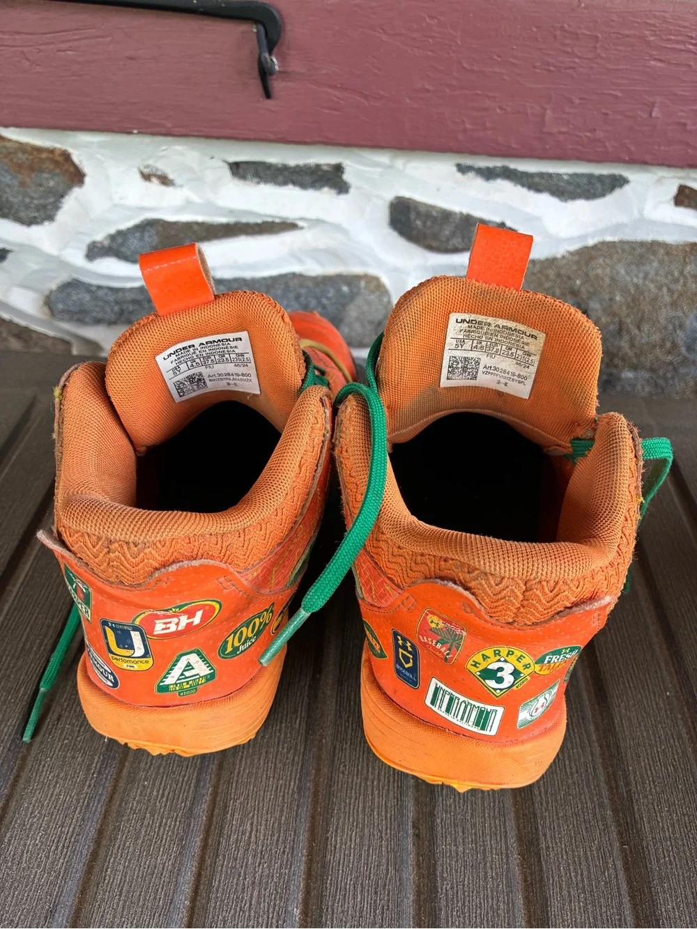 Under Armour Juice series Baseball Cleats orange Size 5 Phillies Bryce Harper